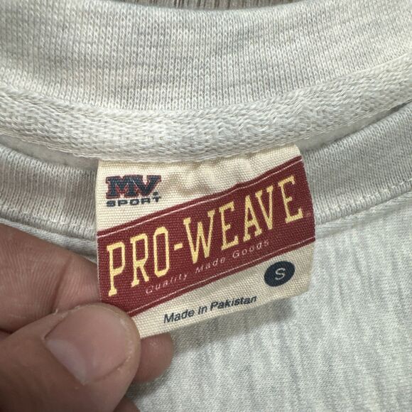 Vintage Y2K Sanford University Crewneck Sweatshirt College Grey Pro-Weave Small - Picture 5 of 6